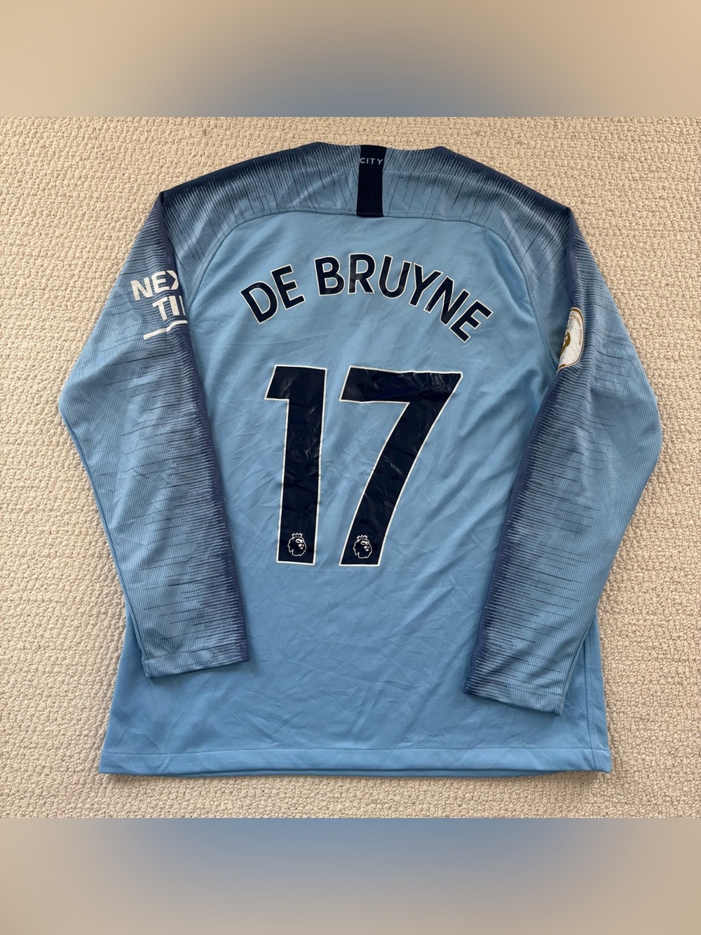 Nike Manchester City De Bruyne 17/18 Soccer Jersey